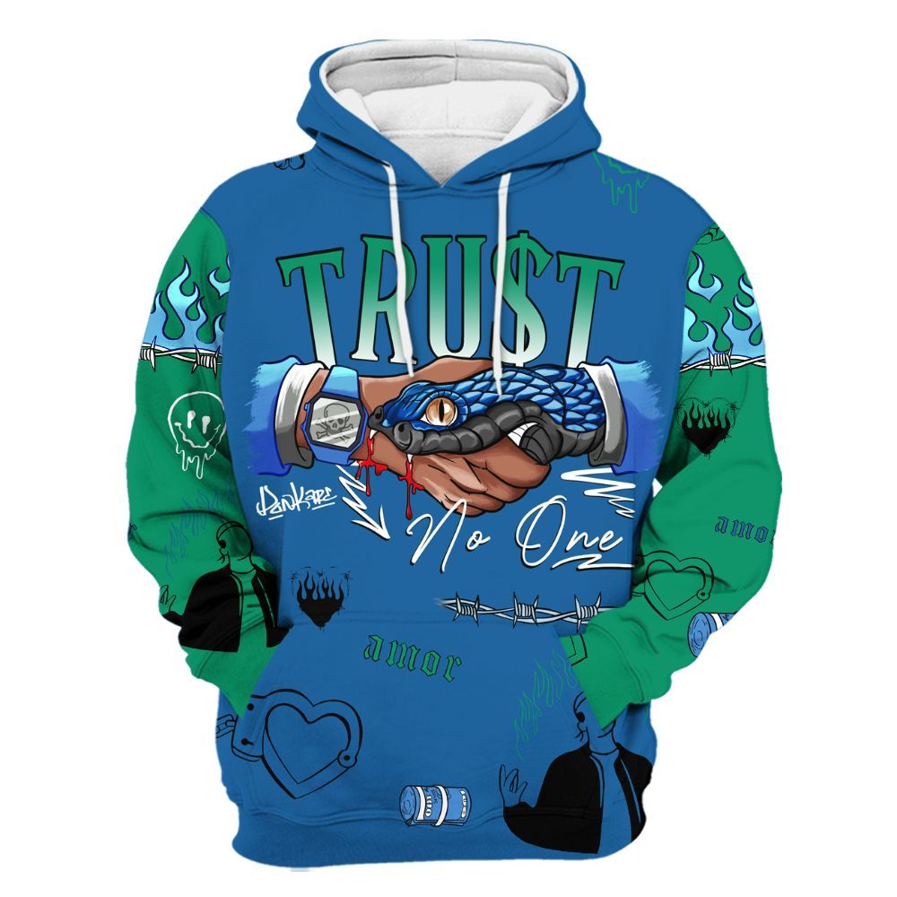 Hoodie To Match 95 Big Bubble Slate - Snake Trust No One All Over Print