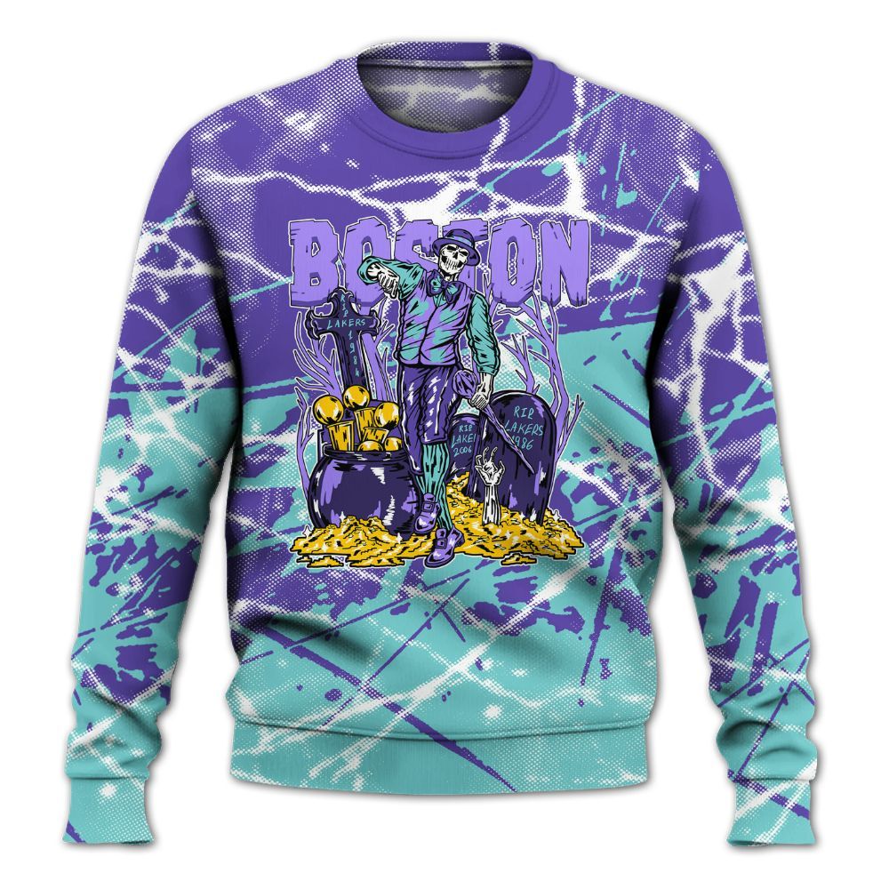 Sweatshirt To Match Low Hornets 1s - Goldrush Skeleton Profound All Over Print
