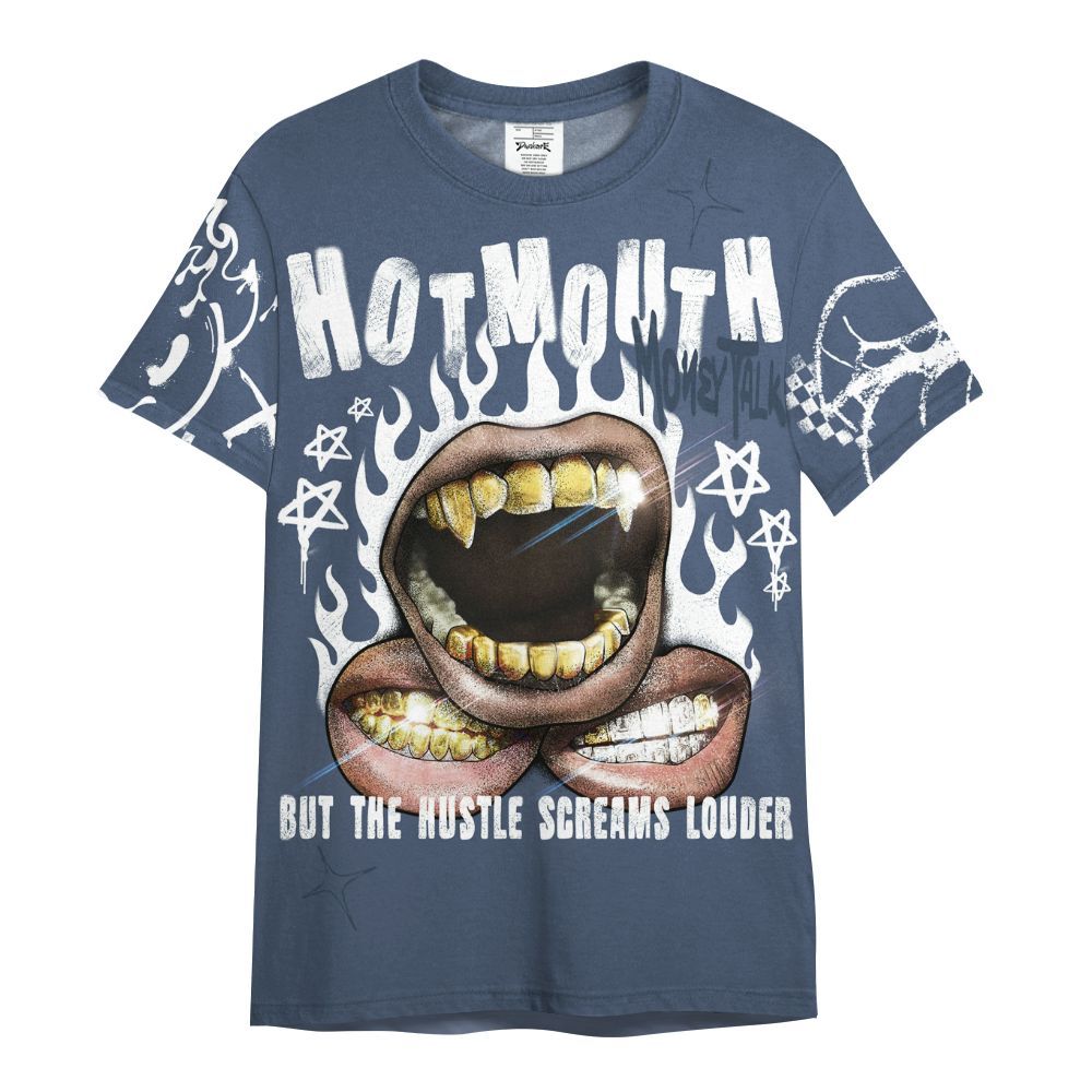 Shirt To Match Low Diffused Blue 11s - Mouth Burning Street Style All Over Print