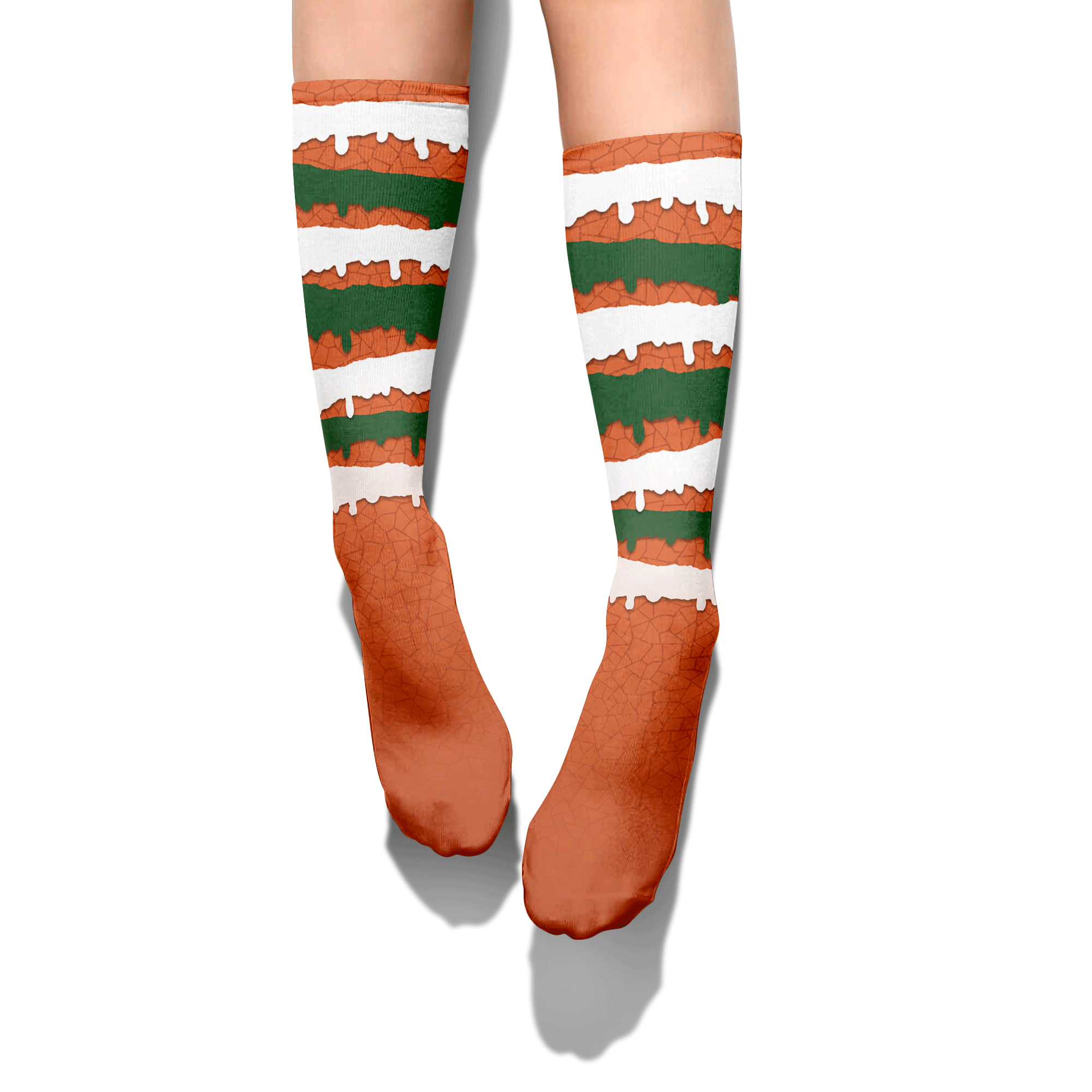 Sock To Match Low Miami 5s - Dripping Stripe Graphic Unisex