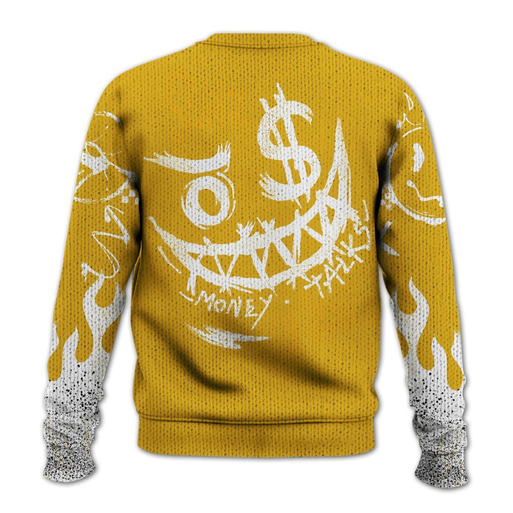 Knitted Sweater To Match Vivid Sulfur 4s - Mouth Burning Street Style