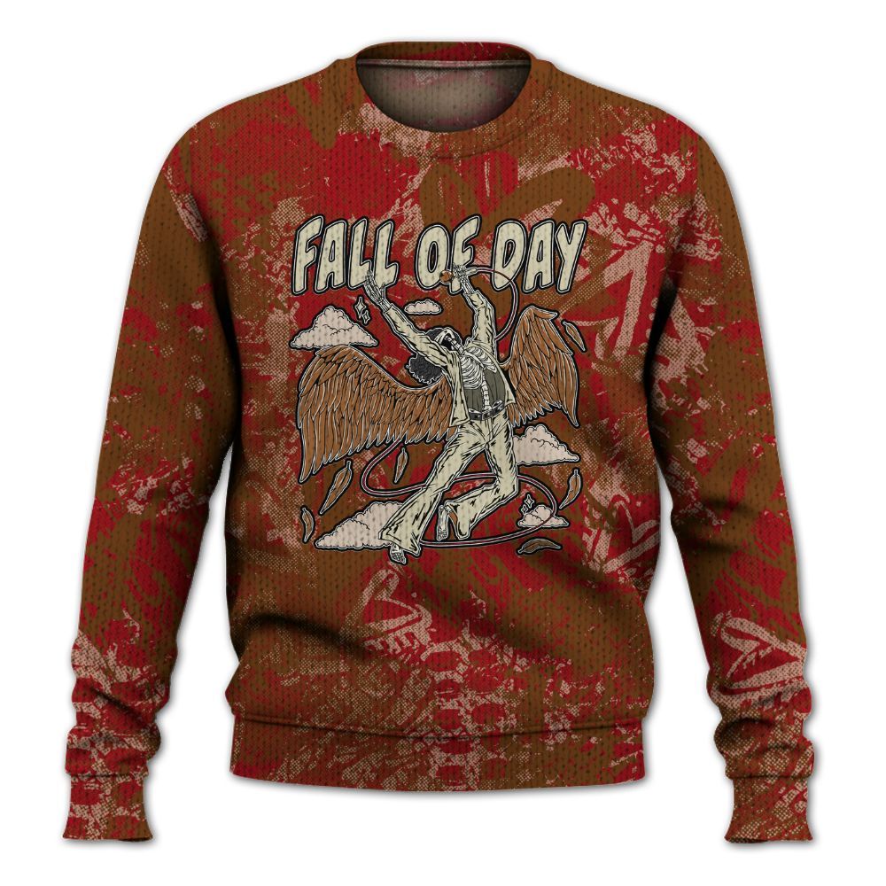 Knitted Sweater To Match Archaeo Brown 5s - Fall Of Days Skeleton Heart