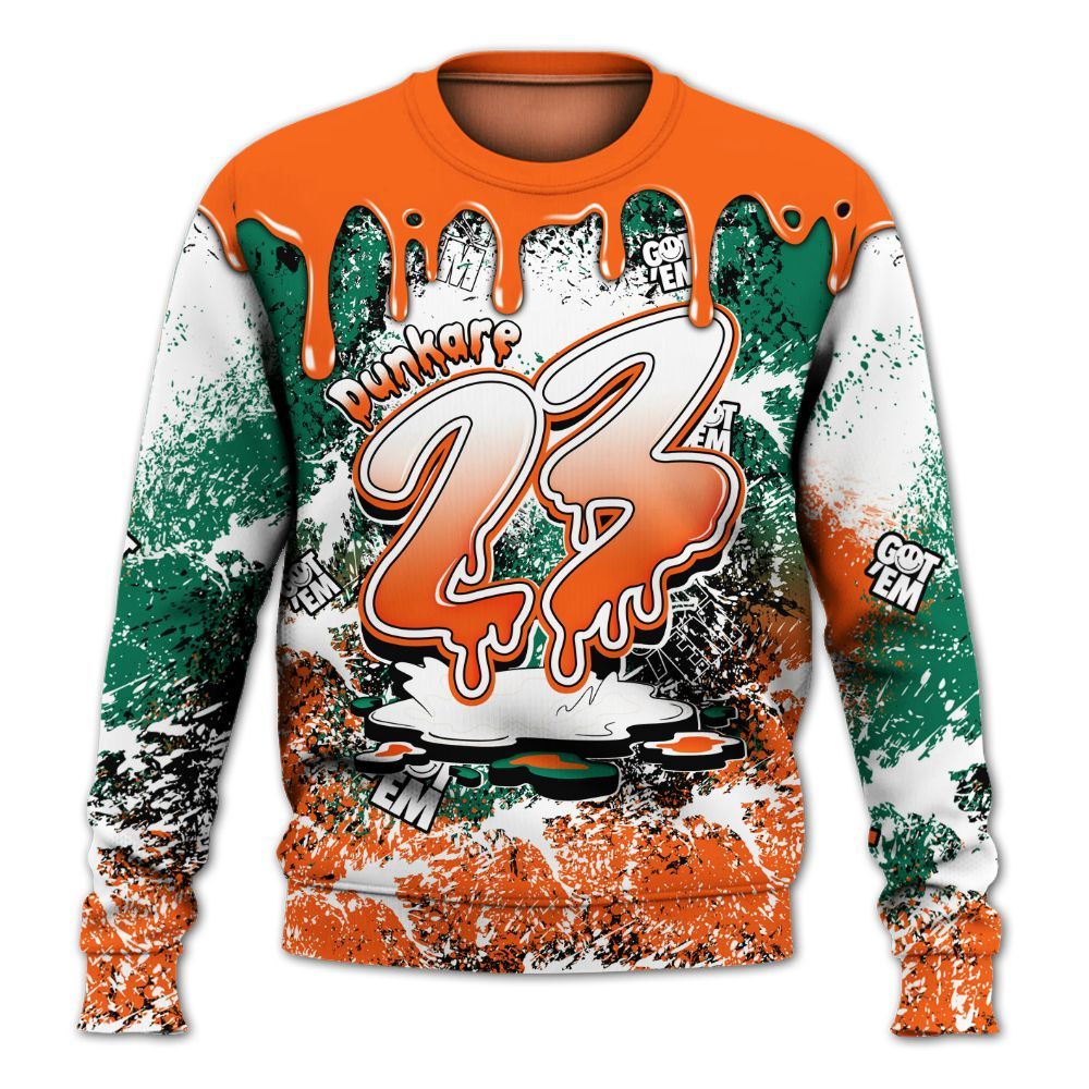 Sweatshirt To Match SoleFly Sail Gorge Green 3s - Dripping 23 Drip All Over Print