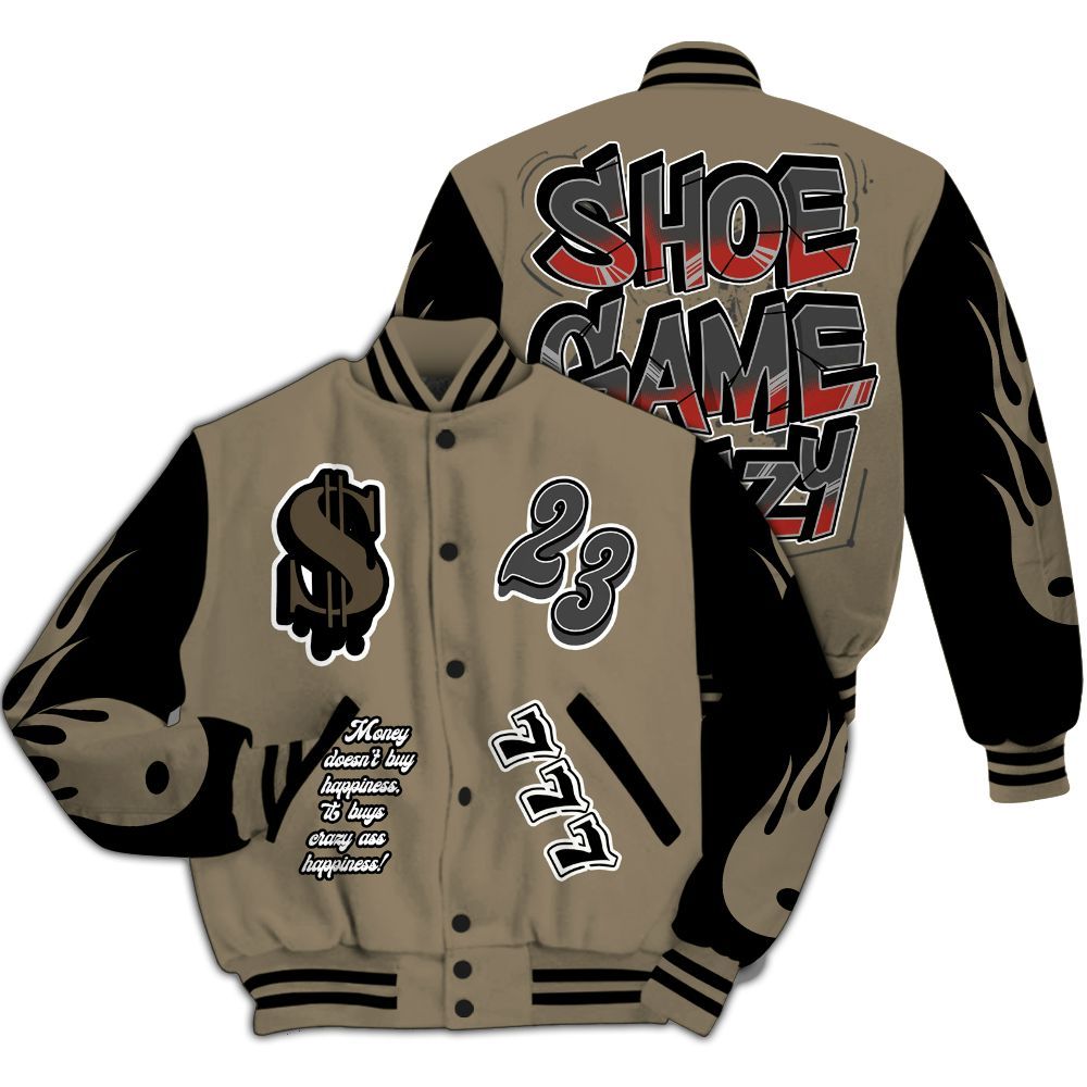 Varsity Jacket To Match Olive 9s - Shoe Game Crazy Graphic All Over Print