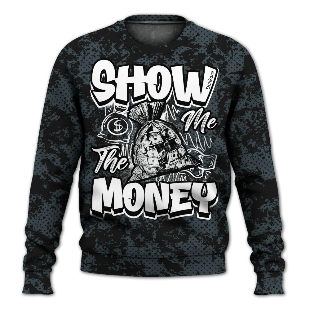 Sweatshirt To Match Air Max Sunder Gore Tex Black - Show Me The Money Retro All Over Print