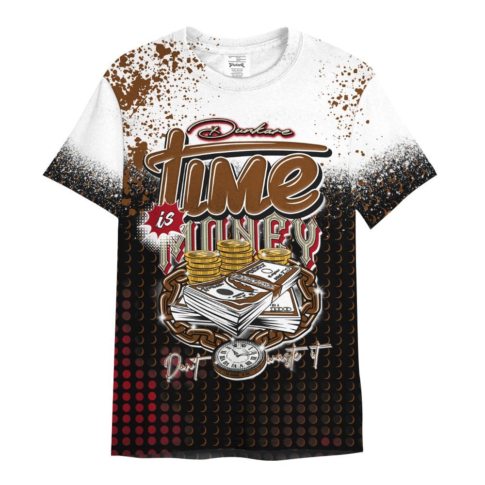 Shirt To Match Archaeo Brown 5s - Halftone Time Is Money All Over Print