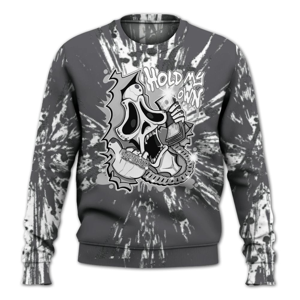 Sweatshirt To Match White Thunder 4s - Hold My Own Graphic Halloween All Over Print