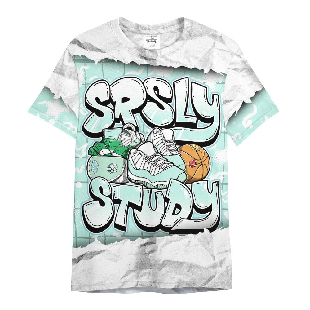 Shirt To Match Retro Low Igloo 11s - SRSLY Study Doodle All Over Print