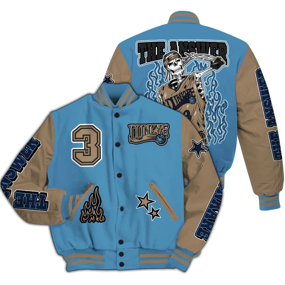Varsity Jacket To Match Air Force 1 Stash - Allen Answer Skeleton All Over Print