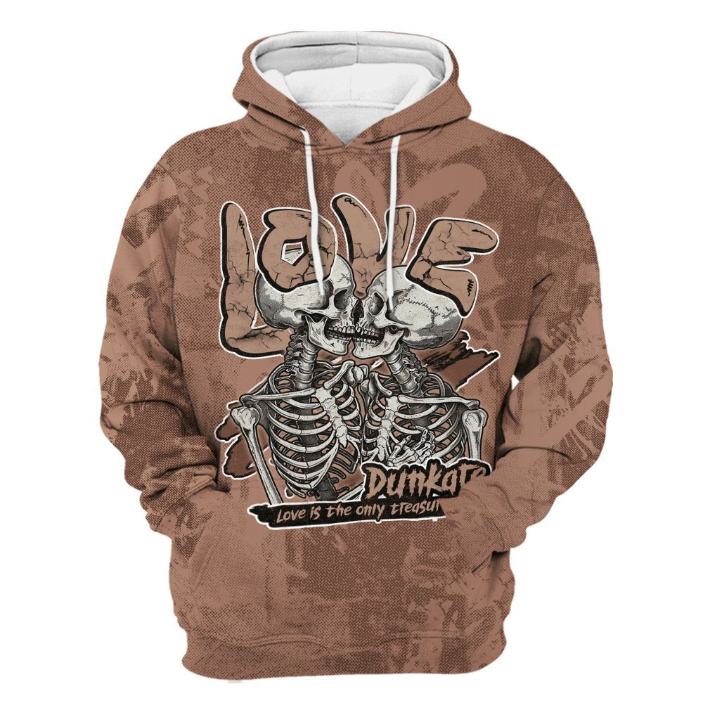 Hoodie To Match KD 4 Christmas - Skull Love All Over Print