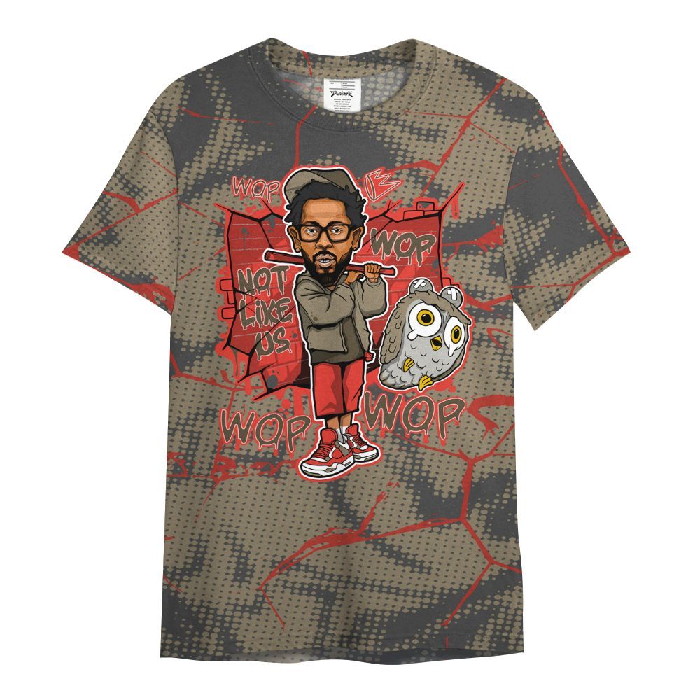 Shirt To Match Olive 9s - None Like ComptonCity Graphic Crack All Over Print