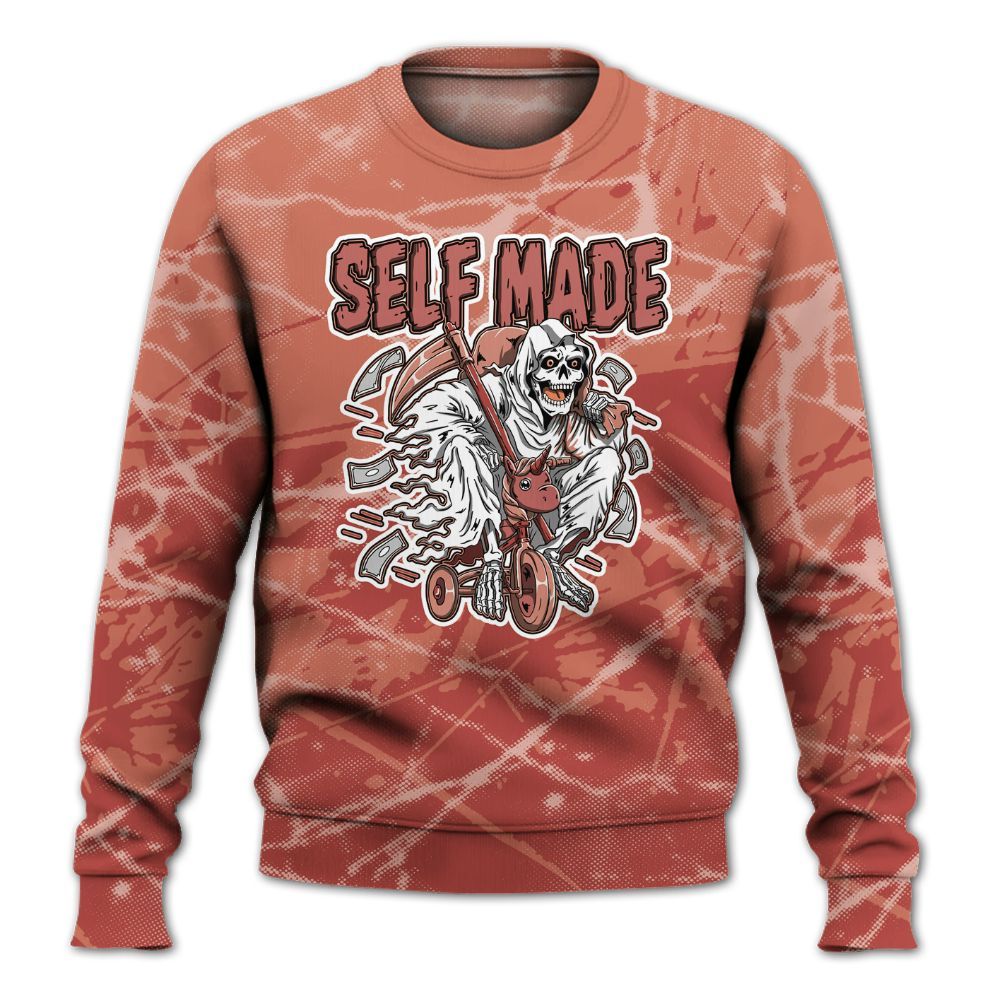 Sweatshirt To Match Dune Red 13s - Self Make Skeleton Profound All Over Print