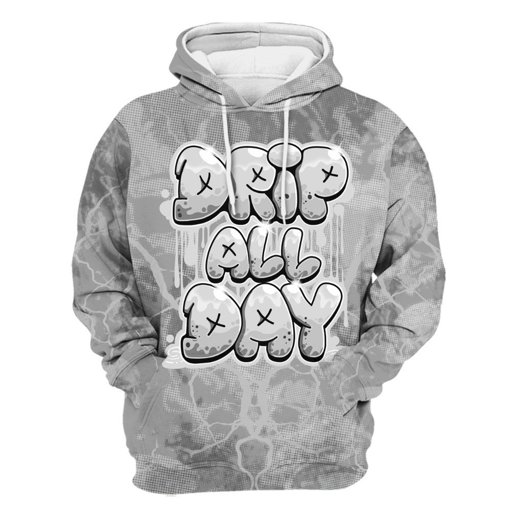 Hoodie To Match Black Wolf Grey 12s - DRIPPIN Days Graphic Halloween All Over Print