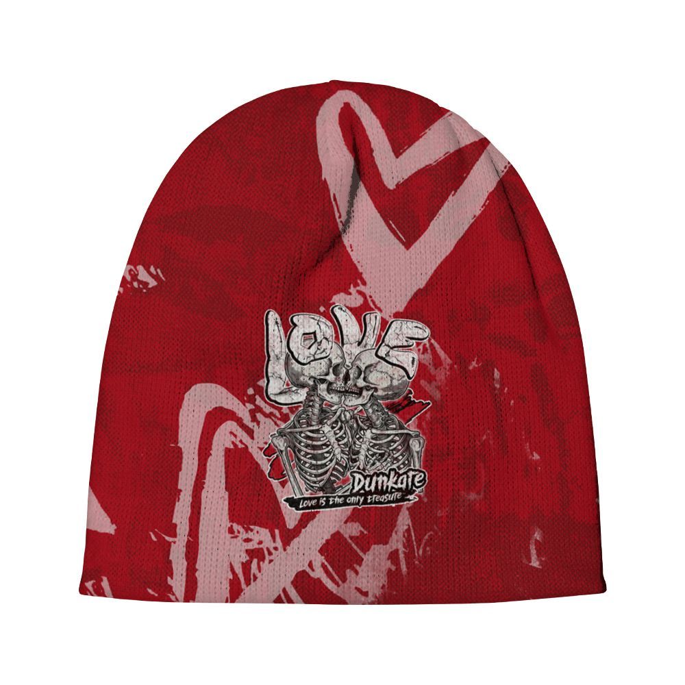 Beanie Hat To Match Bred Velvet 11s - Skull Love Graphic