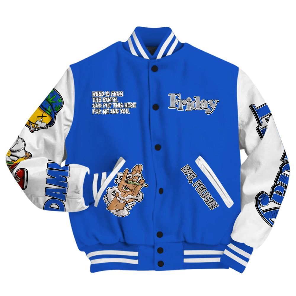 Varsity Jacket To Match Retro Stealth 5s - Friday Sneaker Stress Style All Over Print