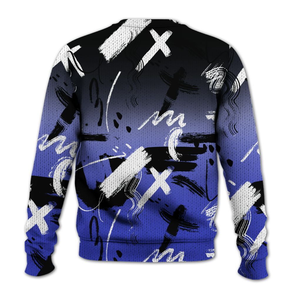Knitted Sweater To Match Retro Black Concord 12s - Money Hustle Grind Pray