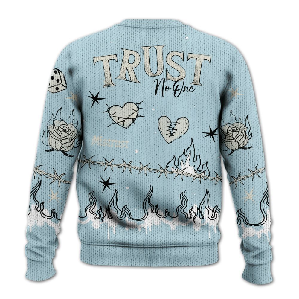 Knitted Sweater To Match Low Year Of The Snake 11s - Trust No One Snake-Bite Doodle Crayon