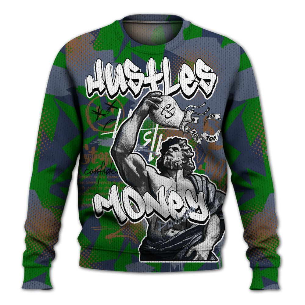 Knitted Sweater To Match Midnight Navy 13s - Huslte Money Retro