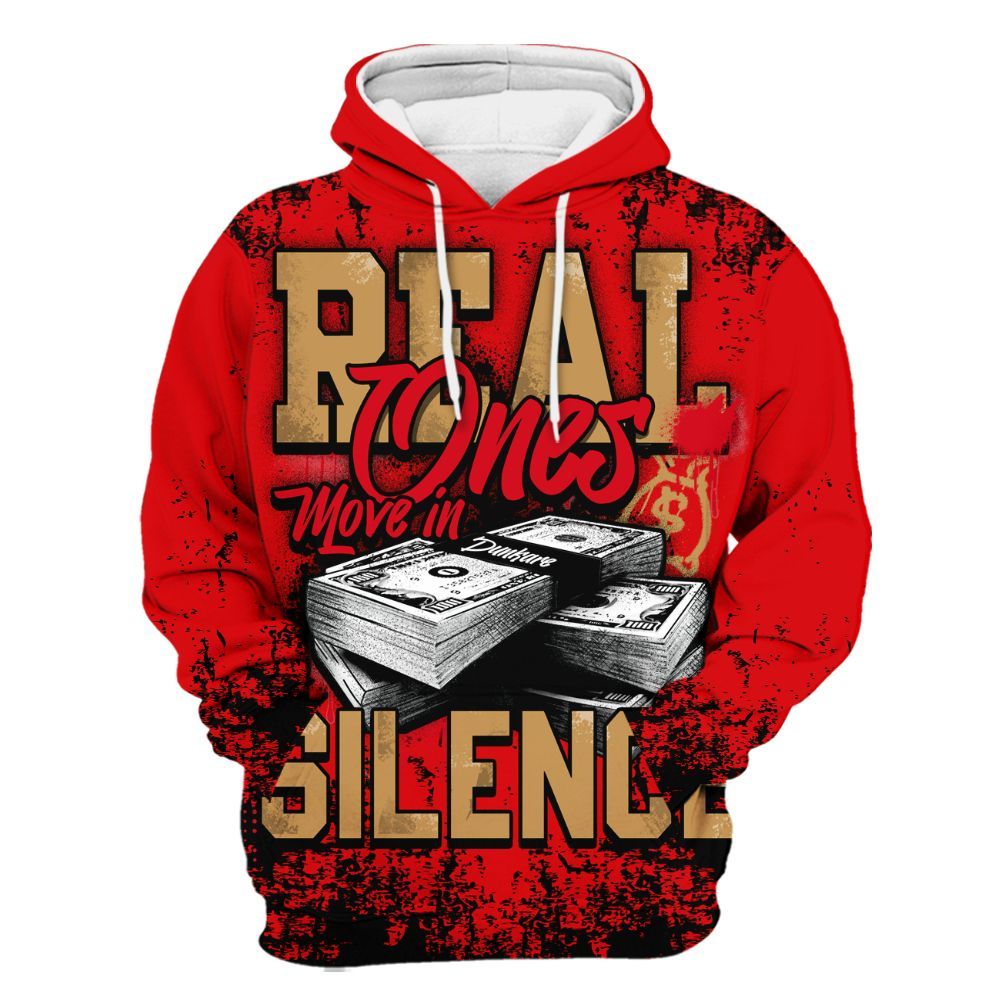 Hoodie To Match Kobe 5 Red Year Of The Mamba - Move In Silence Money Street Retro All Over Print