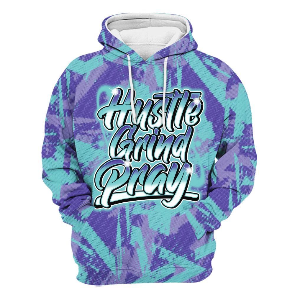 Hoodie To Match Low Hornets 1s - Hustles And Prayer Graphic Halftone All Over Print
