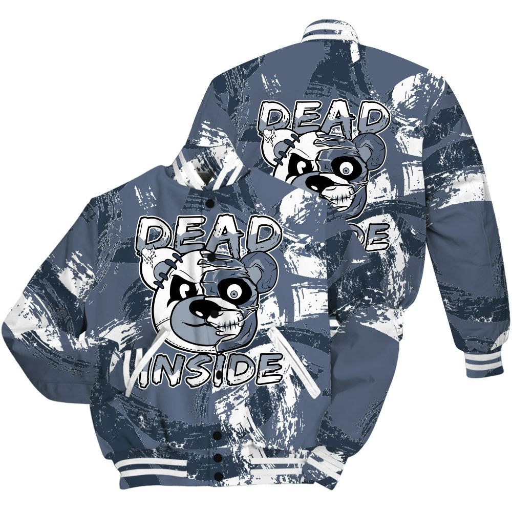 Varsity Jacket To Match Low Diffused Blue 11s Shirt - Lifeless Bear Circle Slpash All Over Print