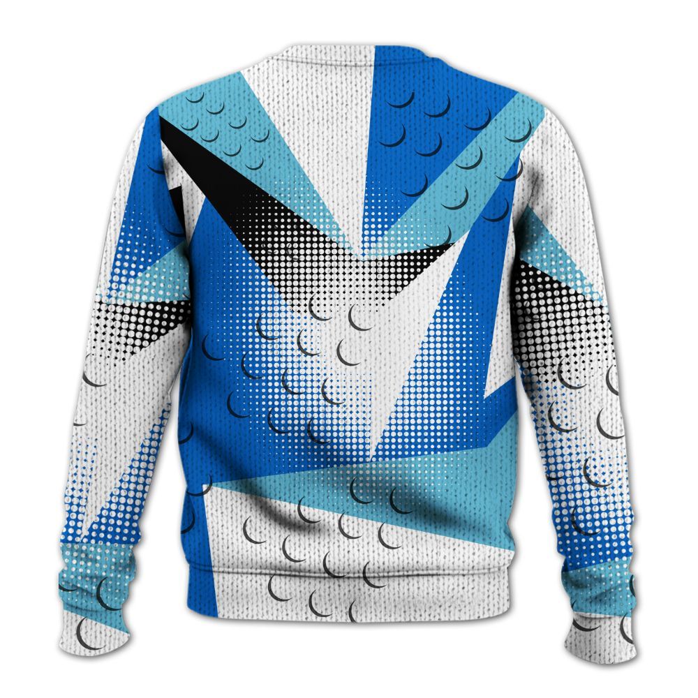 Knitted Sweater To Match Dunk Low Argon - Poly Custom Name Number 23 5s