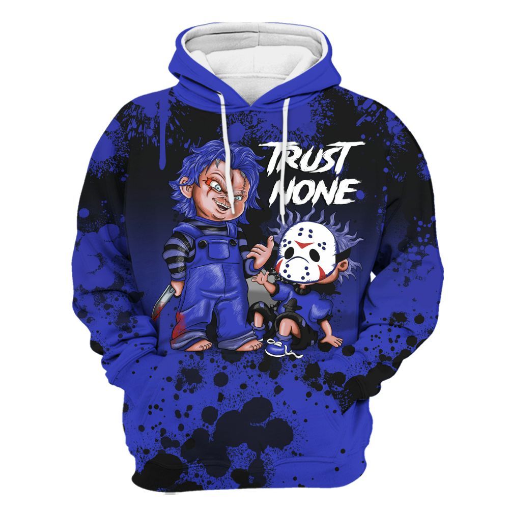 Hoodie To Match Retro Black Concord 12s - Trust No One Scary All Over Print