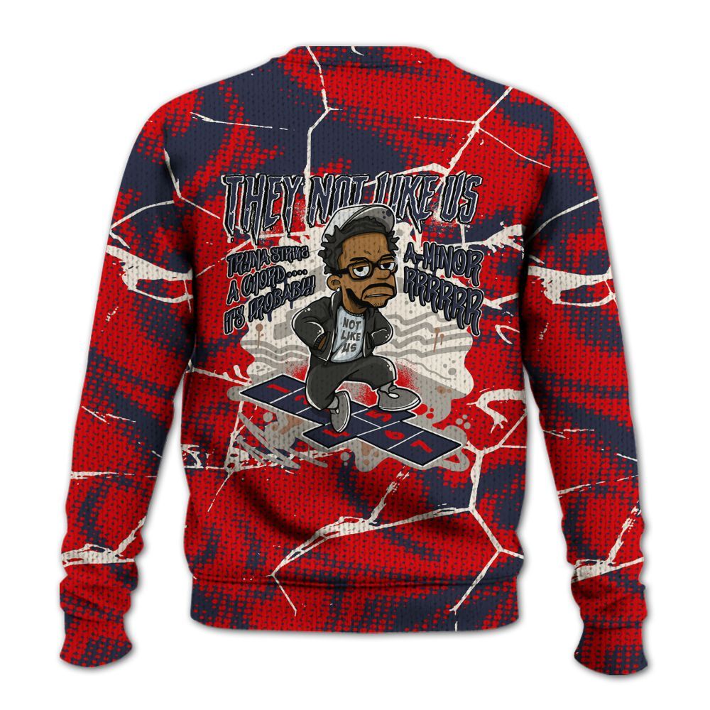 Knitted Sweater To Match Low OG Howard University 1s - Hopscotch Dislike Us Graphic Crack