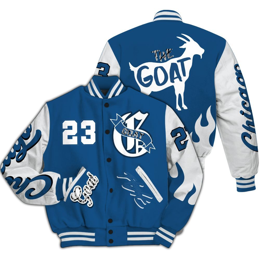 Varsity Jacket To Match Wizards 3s - The G.O.A.T Flight Streetwear All Over Print