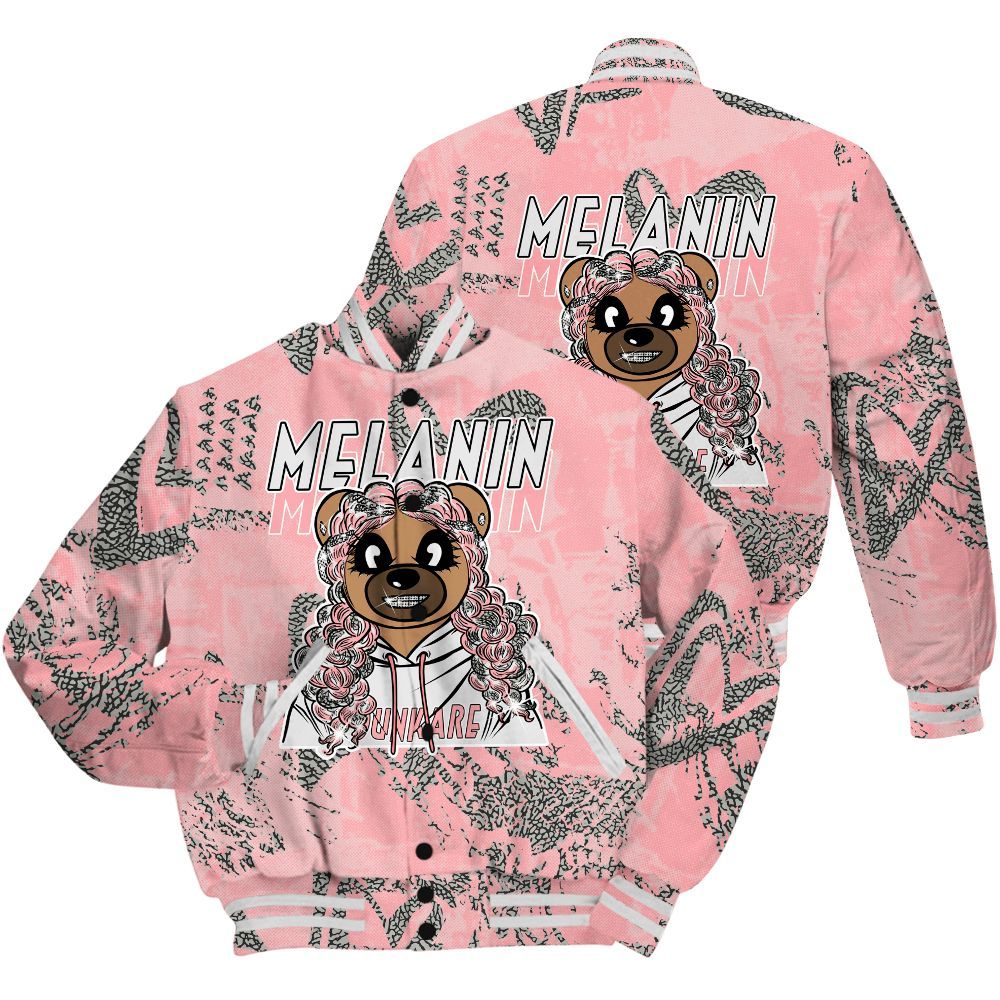 Varsity Jacket To Match Retro Wings 3s Shirt - Pigments Bear Heart Grunge All Over Print