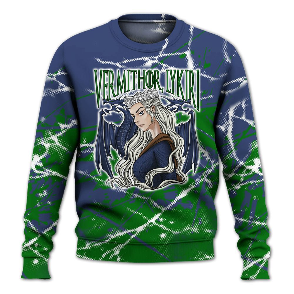 Sweatshirt To Match Midnight Navy 13s - Dragon's Mom! Profound All Over Print