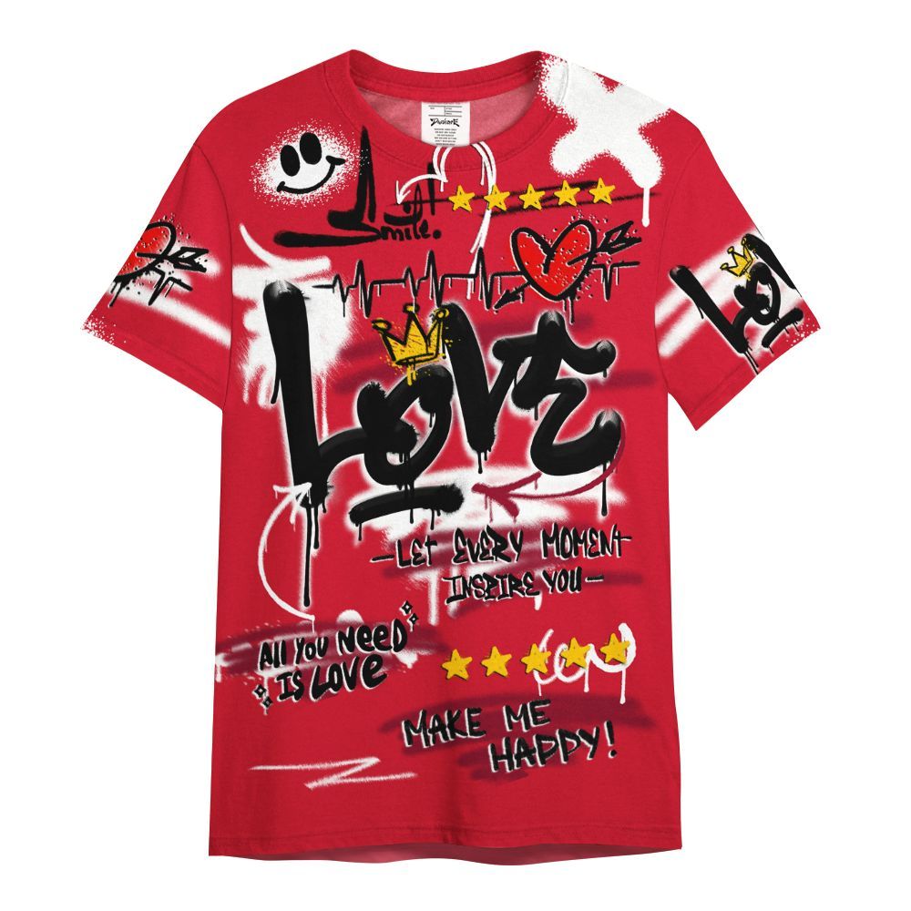 Shirt To Match Air DT Max 96 Love Letter - Happy Love Beats Graffiti All Over Print