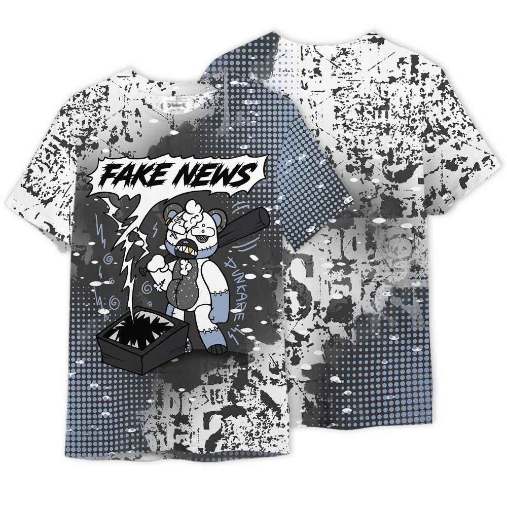 Shirt To Match Reverse Black White 6s - False News Hugz Graphics Shirt Unisex