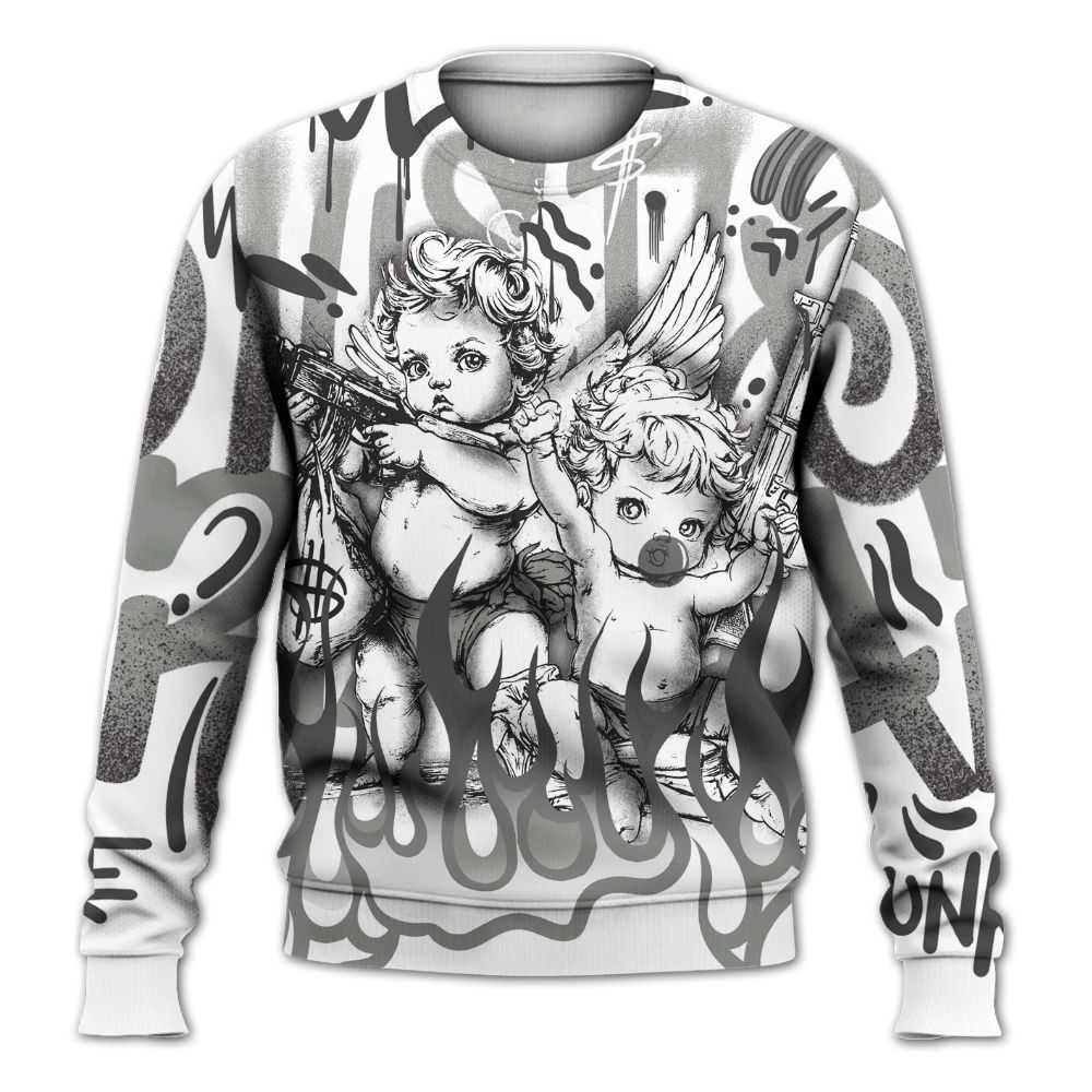 Sweatshirt To Match Paris Olympics 4s - Angel Hustle Hard All Over Print