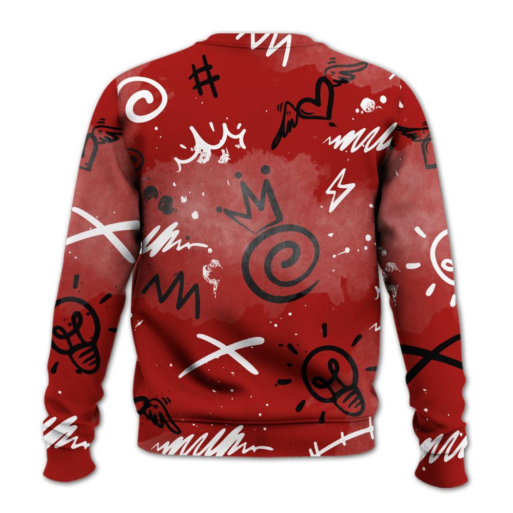 Sweatshirt To Match High OG Varsity Red 1s - Drip Been Di2ferent All Over Print