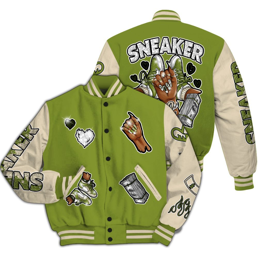 Varsity Jacket To Match SB Dunk Low Asparagus - Sneakerz Girlz All Over Print