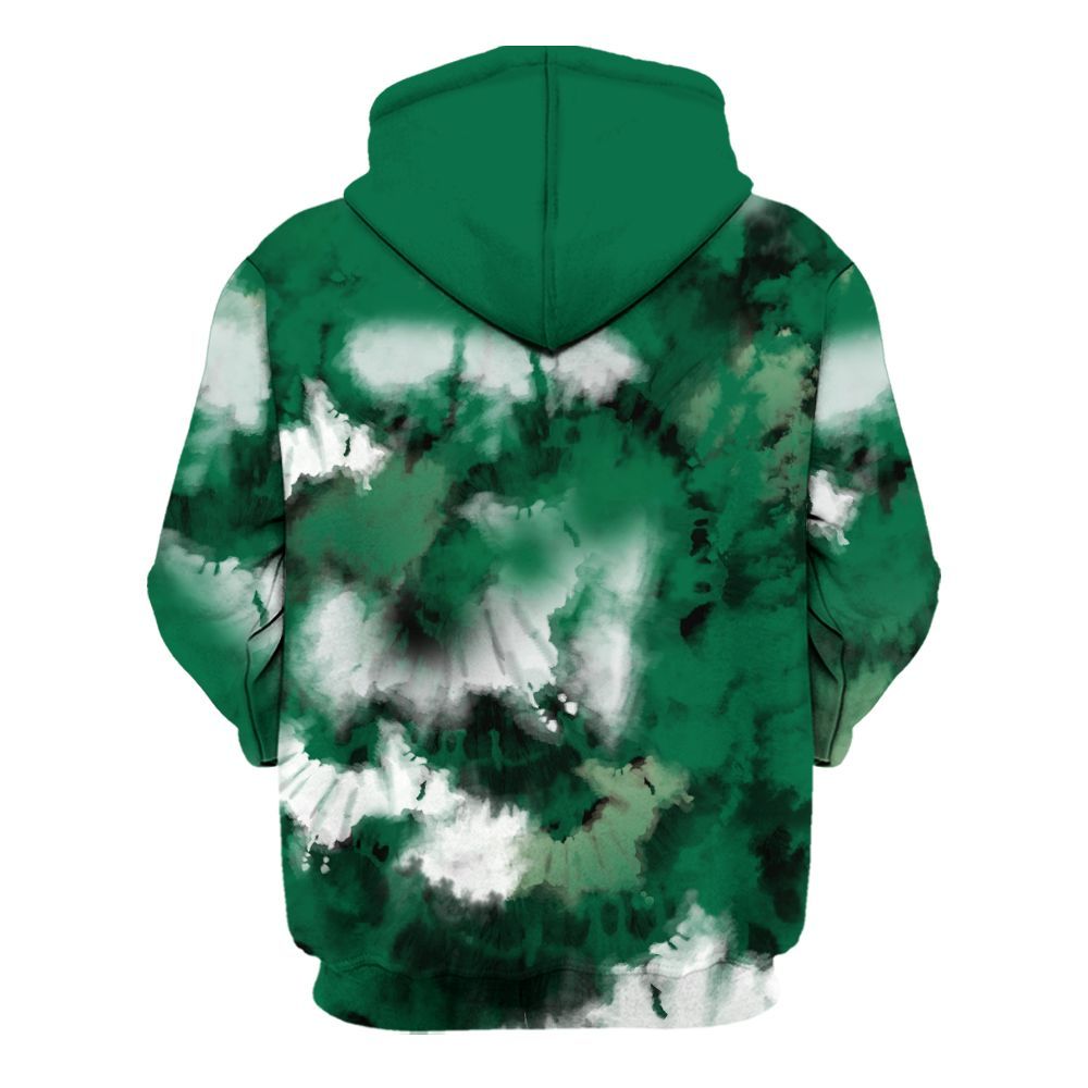 Hoodie To Match Pine Green 4s - God Blessed Tie Dye All Over Print