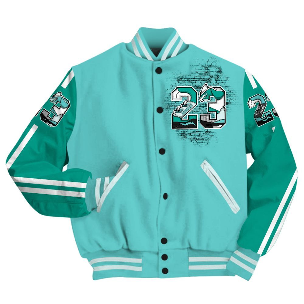 Varsity Jacket To Match KD 4 Easter Mint Candy - Custom Name 23 5s All Over Print