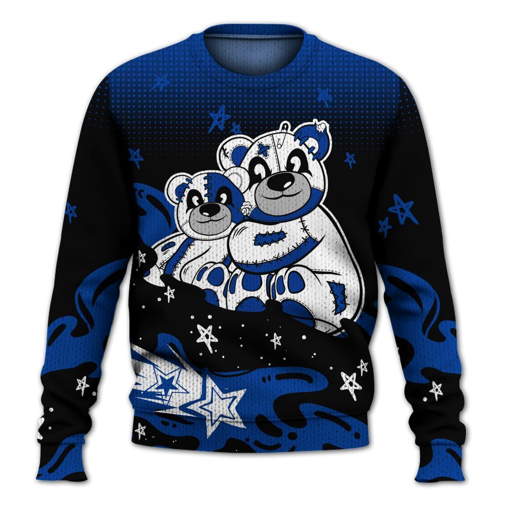 Knitted Sweater To Match Hyper Royal 12s - Sincere Fondness Bear Stars