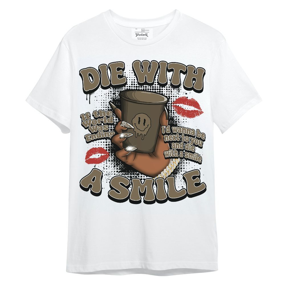 Shirt To Match Olive 9s - Die With A Smile Graphic Unisex Shirt