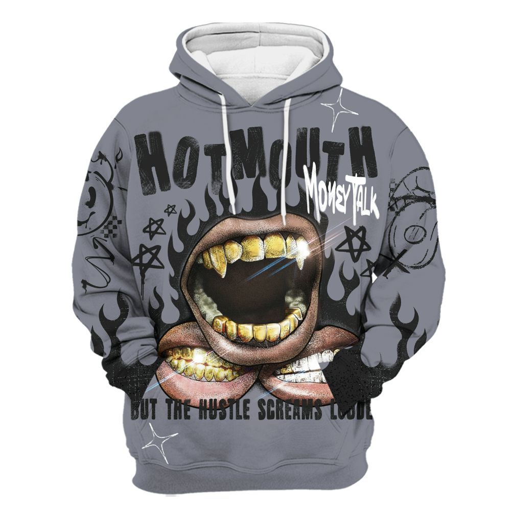 Hoodie To Match Retro Black Flint 13s - Mouth Burning Street Style All Over Print