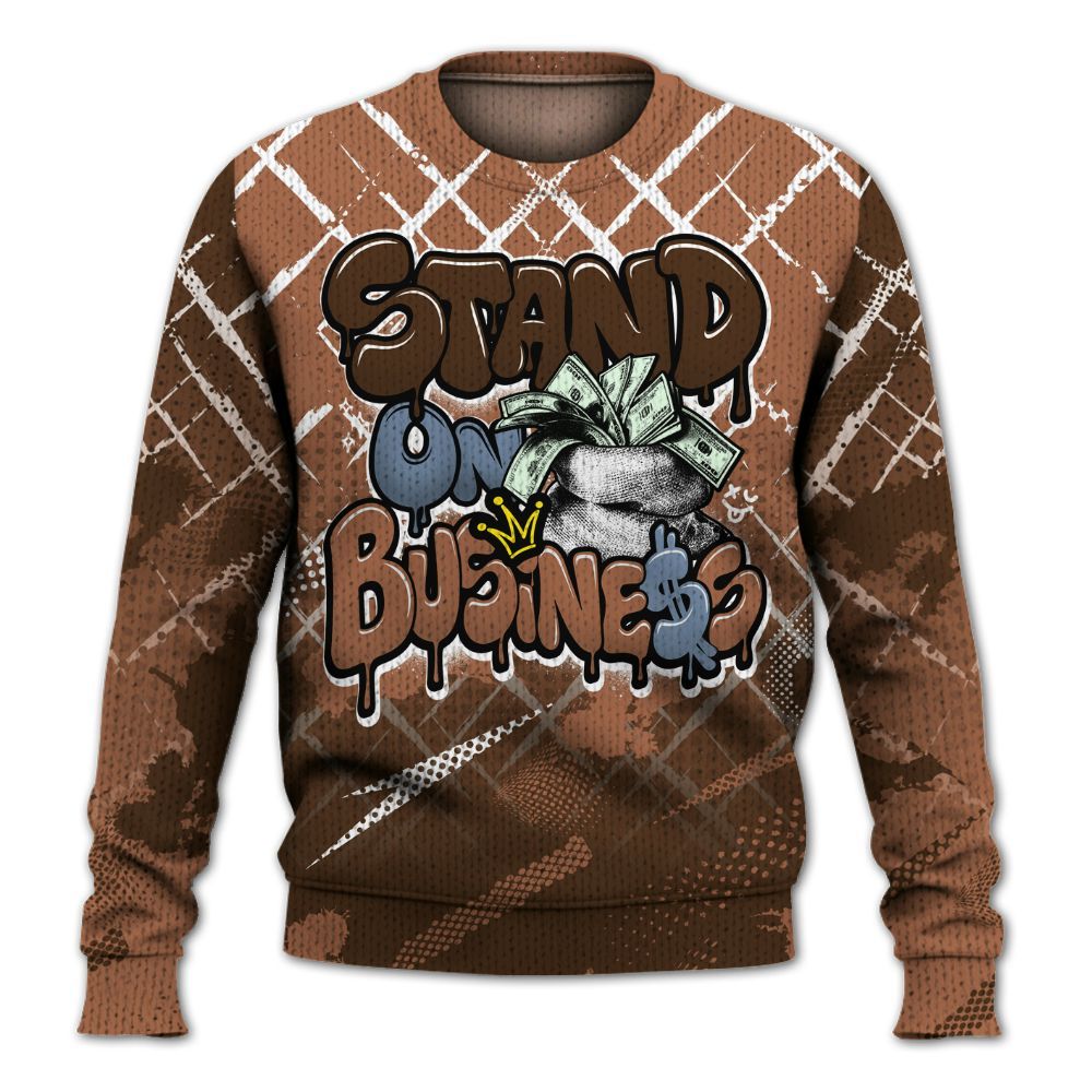 Knitted Sweater To Match Air Foamposite Metallic Copper - Halftone Stand Business Dripping