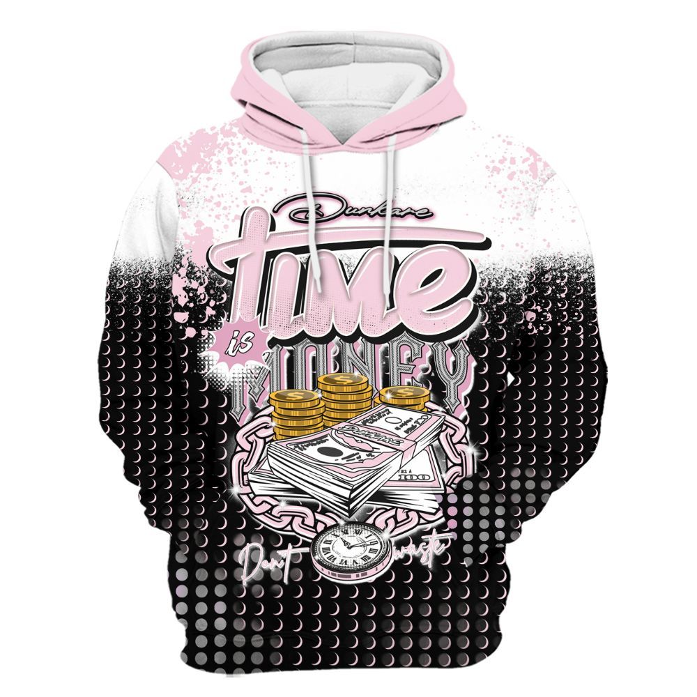 Hoodie To Match Orchid 4s - Halftone Time Is Money All Over Print