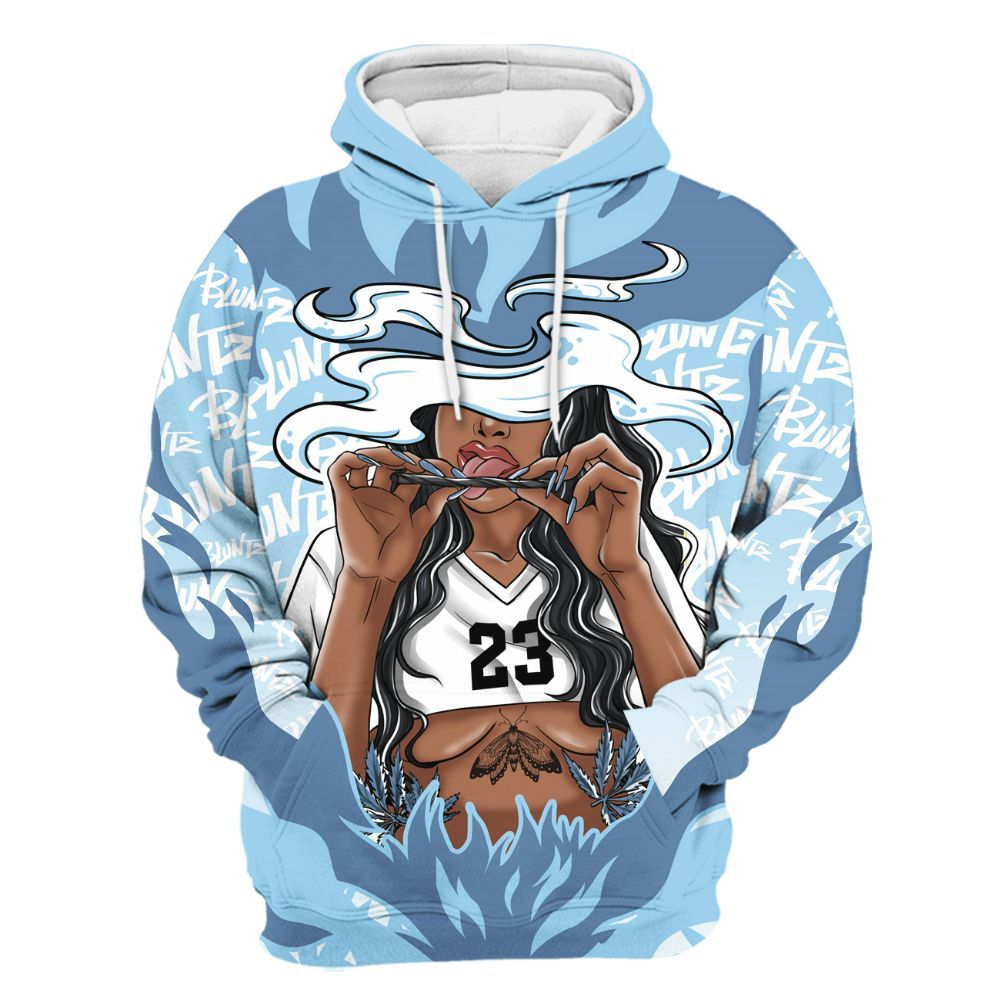 Hoodie To Match Legend Blue 11s - Bluntz Burnz Graphics All Over Print