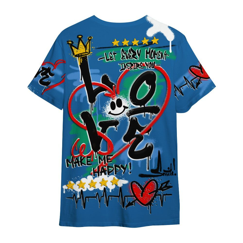 Shirt To Match 95 Big Bubble Slate - Happy Love Beats Graffiti Streetwear All Over Print