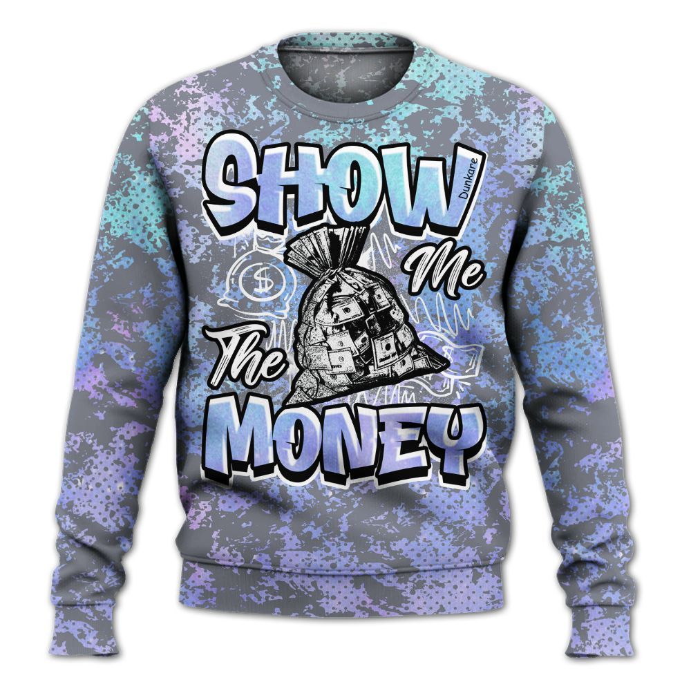 Sweatshirt To Match Zen Master 4s - Show Me The Money Retro All Over Print