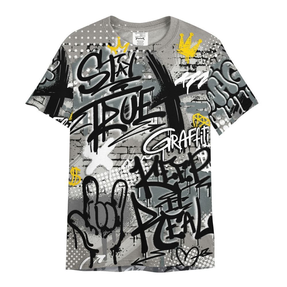 Shirt To Match Cool Grey 9s - True It Real Graffiti Streetwear All Over Print