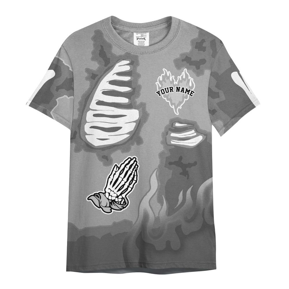 Shirt To Match Black Wolf Grey 12s - Dislike Us Graphic Burning Custom Name All Over Print