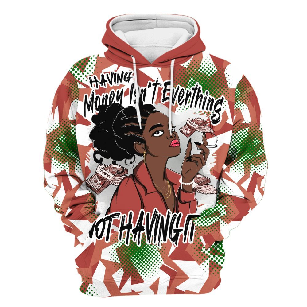 Hoodie To Match Dune Red 13s - Having Money Isn't Everthing Retro All Over Print
