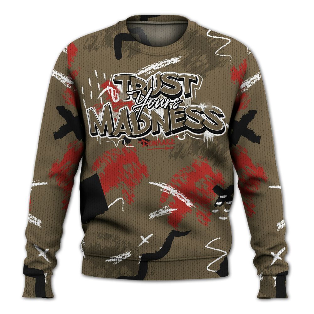 Knitted Sweater To Match Olive 9s - Trust Your Madness Retro